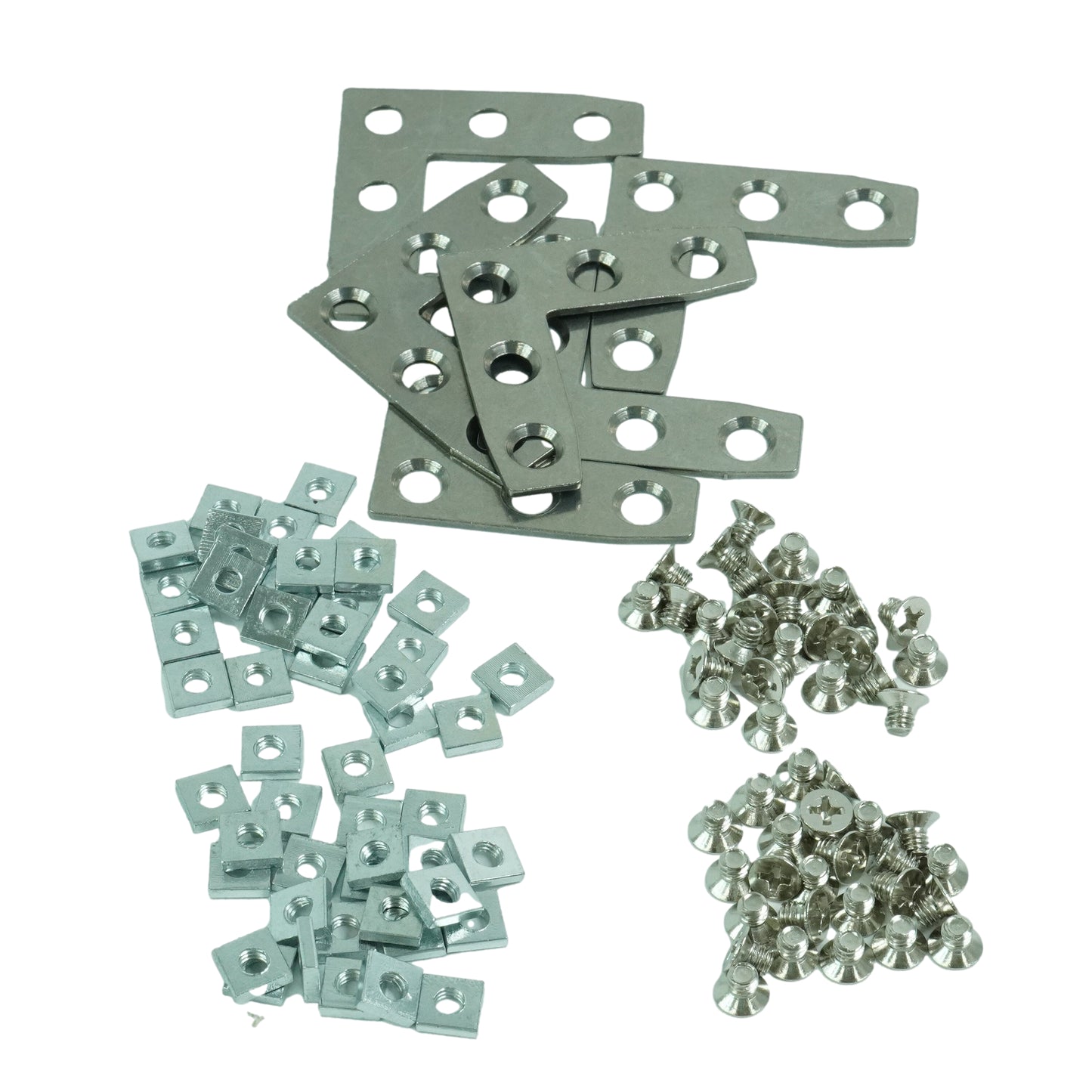 L-Shaped Assembly Plates + Sliding Nuts + Countersunk Head Screws