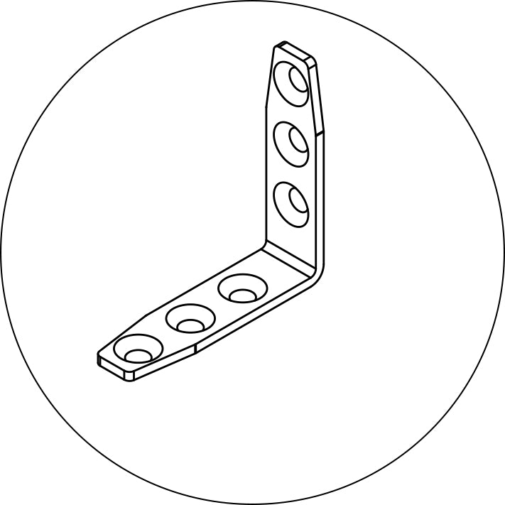 Extended L-Shaped Corner Connectors, 6 Pieces