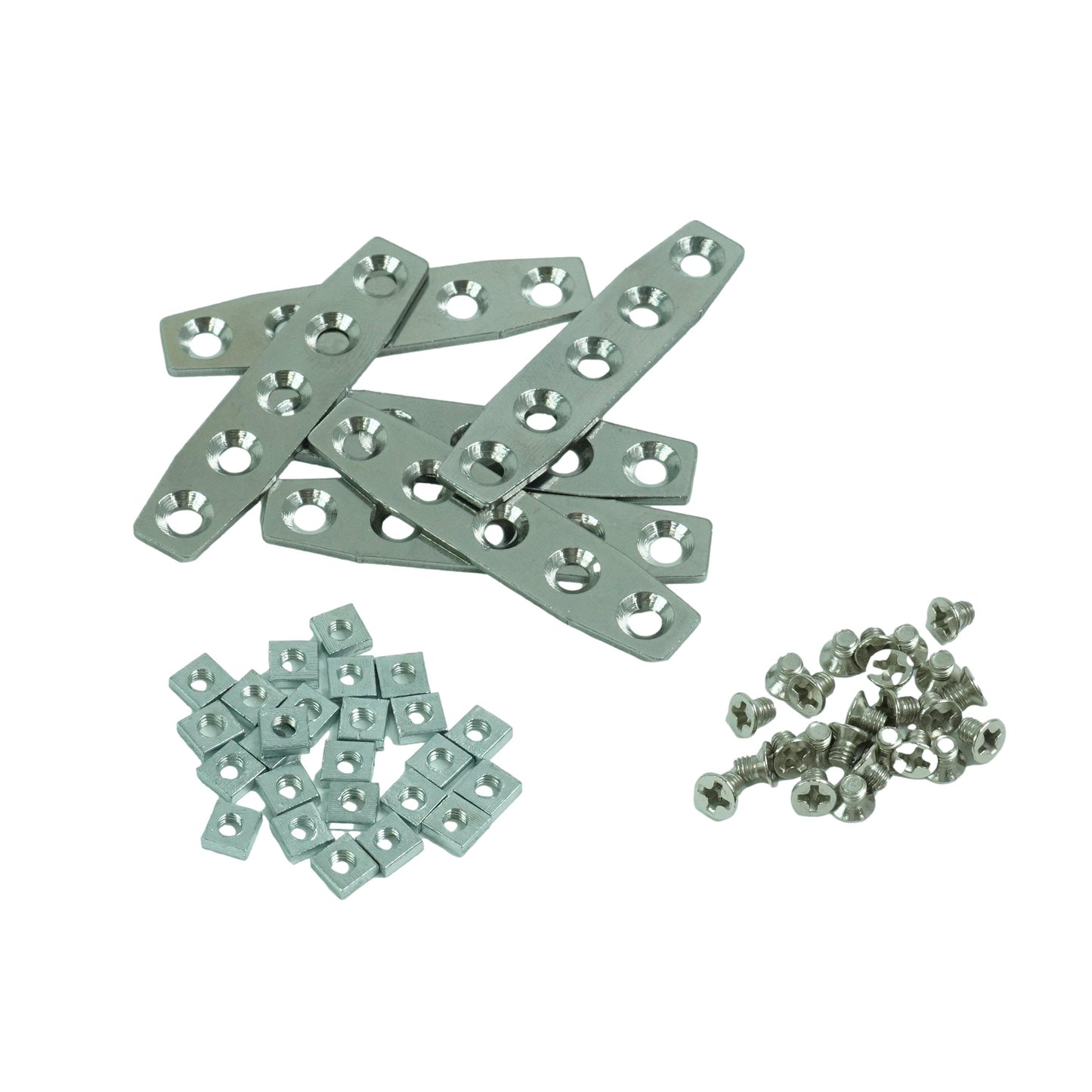 Straight Assembly Plates + Sliding Nuts + Countersunk Head Screws