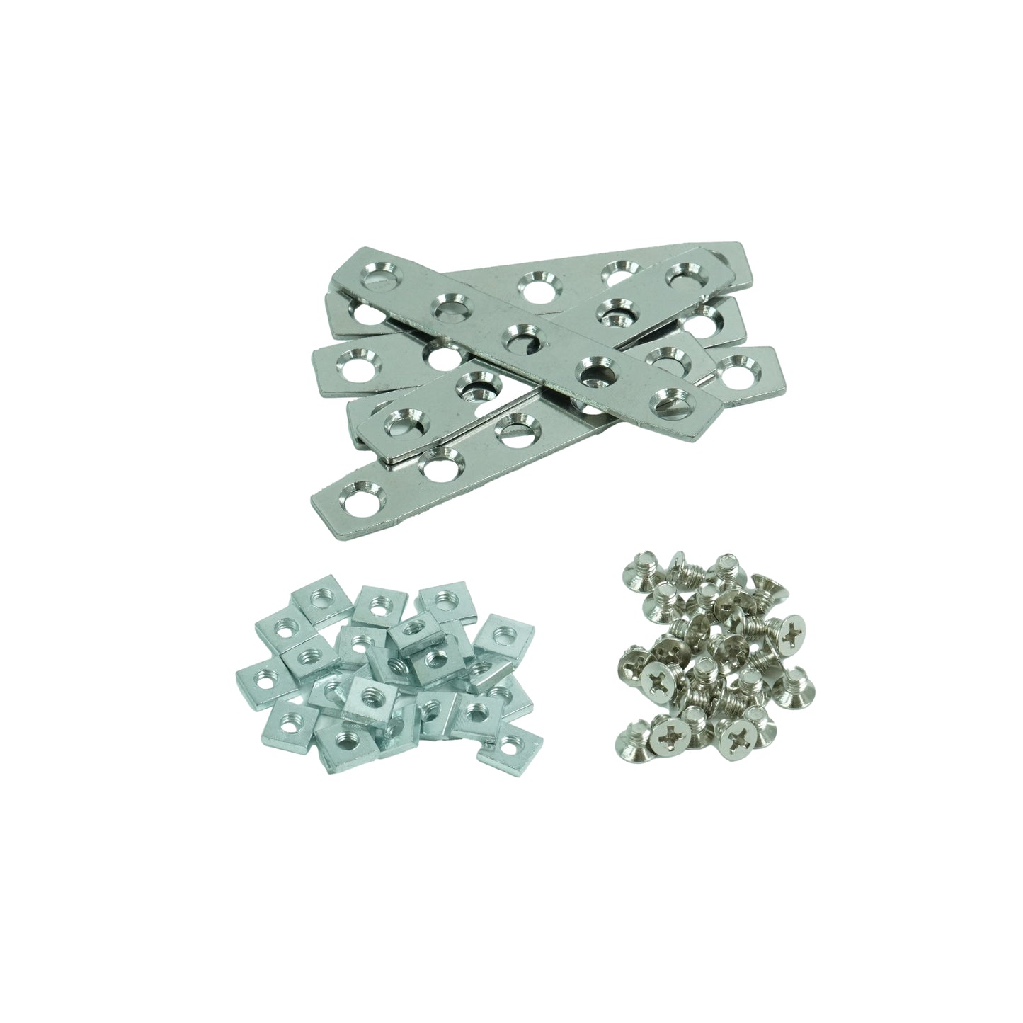 Straight Assembly Plates + Sliding Nuts + Countersunk Head Screws