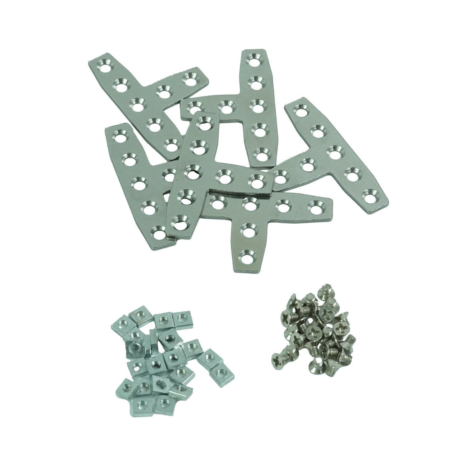 T-Shaped Assembly Plates + Sliding Nuts + Countersunk Head Screws